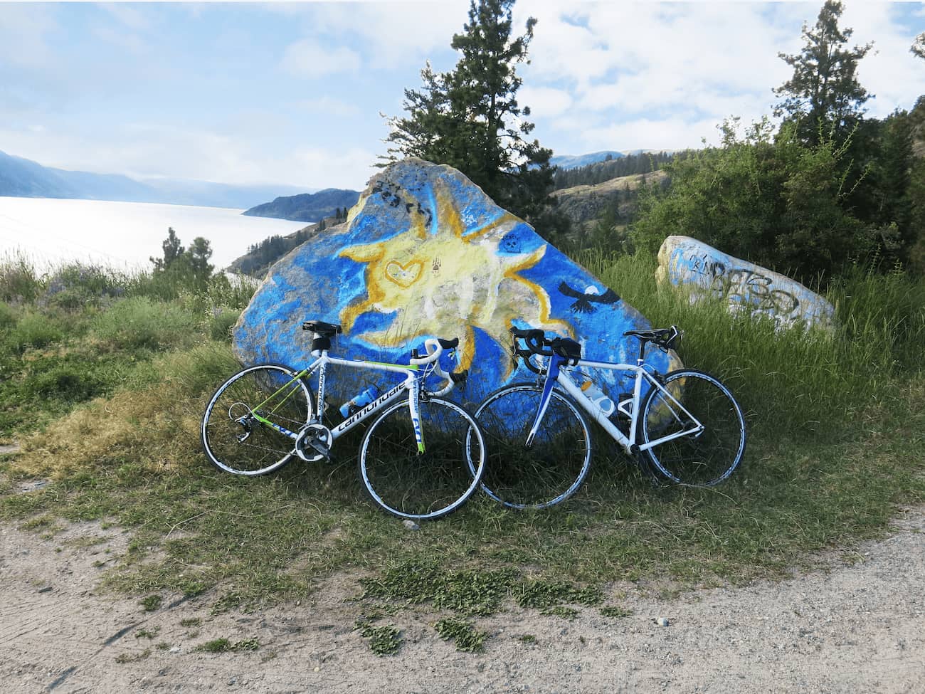 bikes painted rock